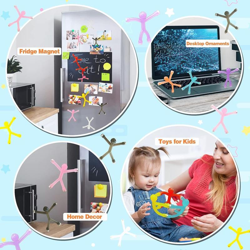 MUNBYN  10PCS Colorful Magnetic People Set – Bendable Magnetic Figures for Kids & Adults, Fun Fridge Magnets and Fidget Toys, Creative Office, Refrigerator & Whiteboard Decorations