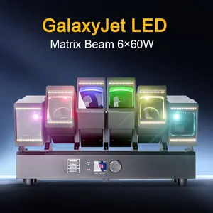 SHEHDS GalaxyJet LED 6x60W RGBW 6 Moving Head Light Bar | Beam & Wash 2-in-1 Stage Lighting | Professional DJ & Stage Performer Essential for Wedding, Bar, Concert & Live Show