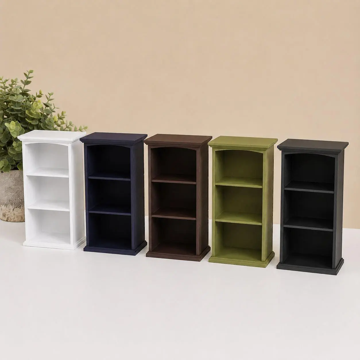 Square Mini Bookshelf - Compact & Stylish Storage Solution for Mini Books & Collectibles - Enhance Your Space with Cozy Charm