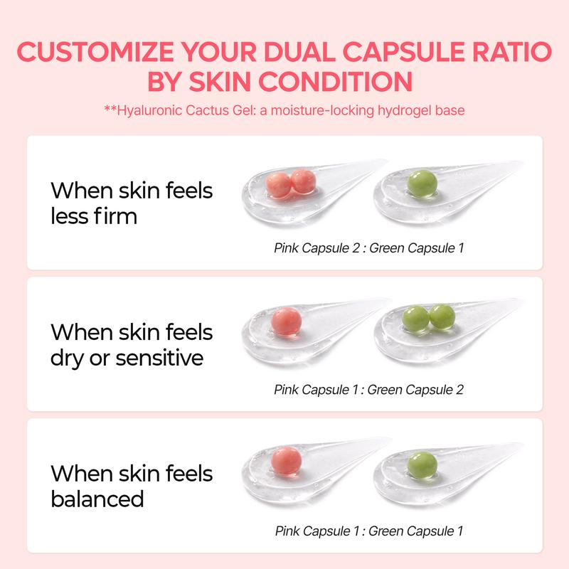[Dr.Melaxin Official] CACTOX PORE DUAL CAPSULE CREAM with Cactus Cooling Reduce Puffiness & Pore Tightening for Visible Pore Care Skin Repair