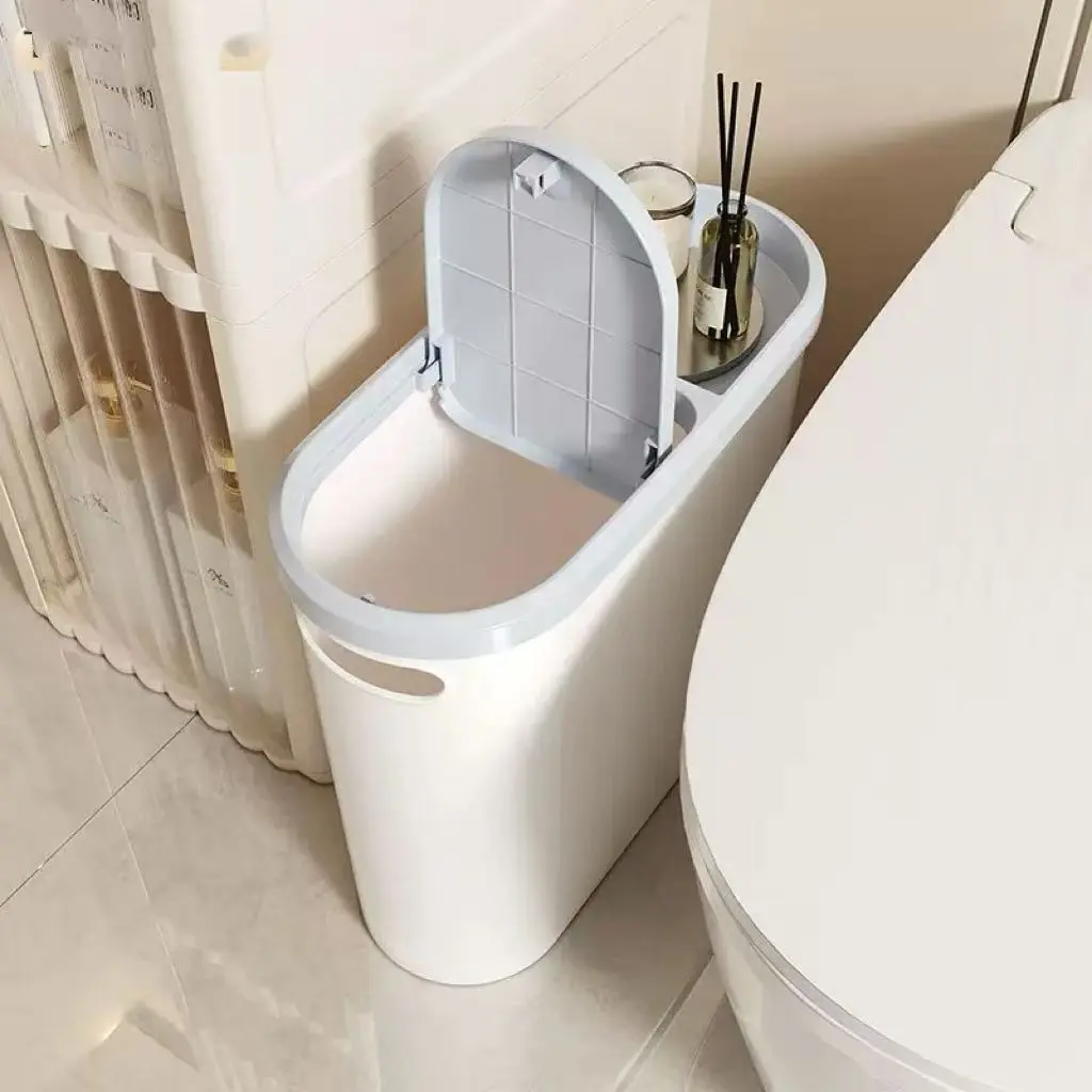 Manual Press Trash Can Extra Large Capacity Garbage Bin with Stylish Deer Logo Durable Sturdy Waterproof Design for Kitchen Bathroom Bedroom Dorm Room Office