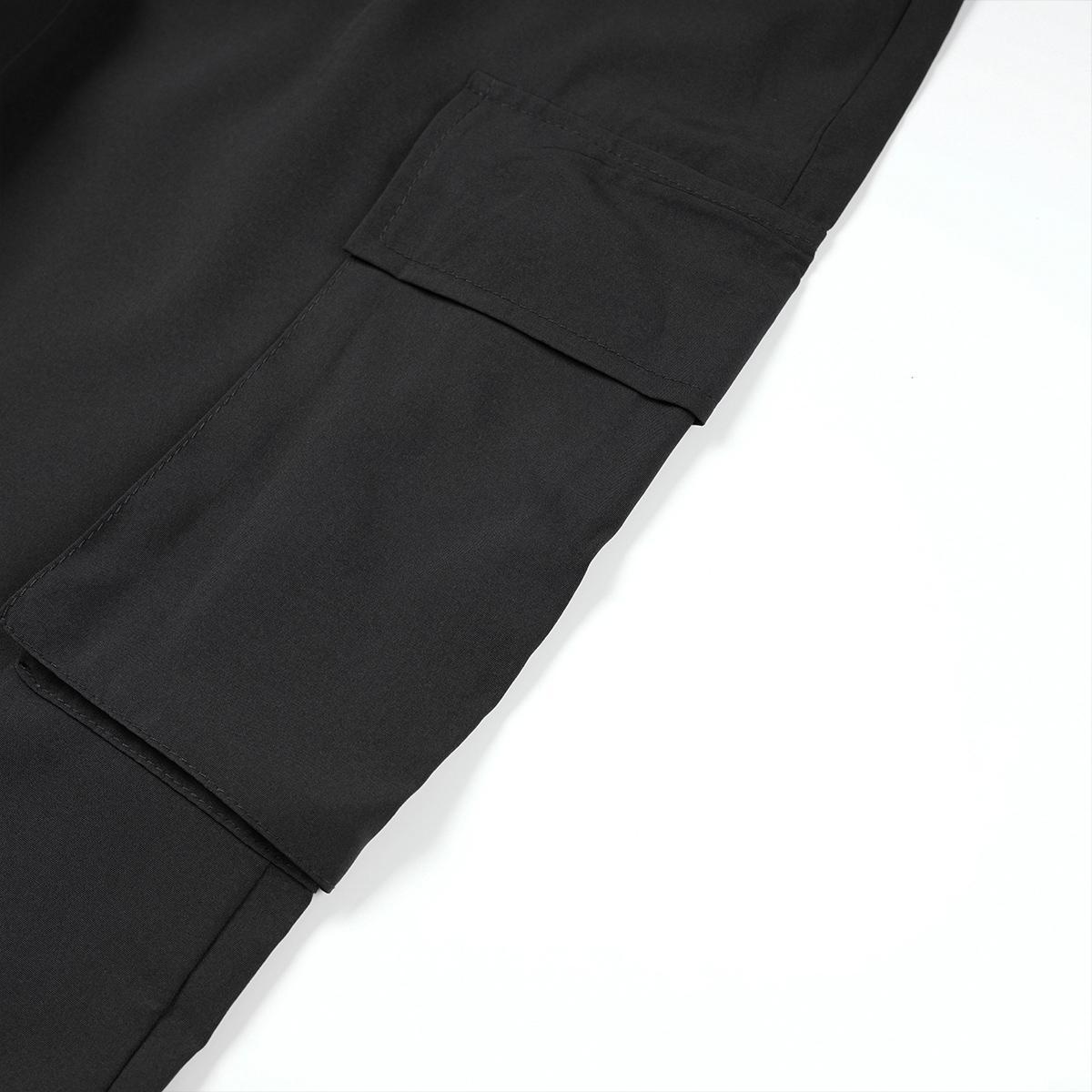 Women's Lightweight No-Stretch Straight-Leg Plain Look Casual Cargo Pants - Women's Clothes, Drawstring Waist, Multiple Pockets, Stylish Zippered Pocket, All-Season Workwear Utility Pants, Ideal for Outdoor Activities & Everyday Wear