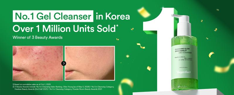 VEGANIFCET Hydrating Gel Face Wash, Citric Acid + LHA + Glycerin + Beta Glucan, Gentle Cleanser, Oil Free, Sensitive Skin, Dehydrated Skin, Korean Skin Care, Big Size (205ml/6.93 fl oz)