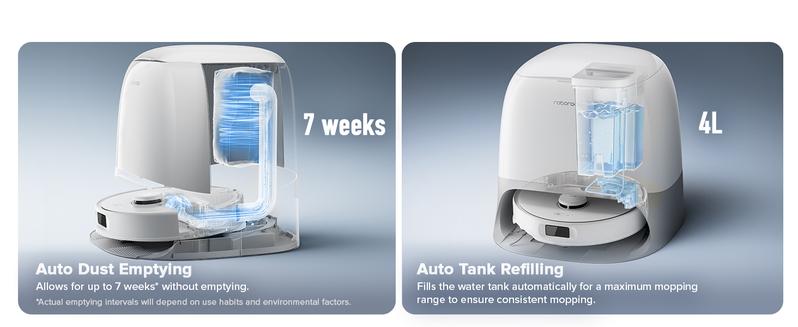 Roborock Qrevo Curv S5X Robot Vacuum and Mop, 17000Pa Suction, Zero-Tangling Design, FlexiArm Side Brush, Smart Obstacle Avoidance, Self-Washing & Drying & Emptying for Carpet, Pet Hair, Hard Floor #TikTokShopBlackFriday #TikTokShopCyberMonday