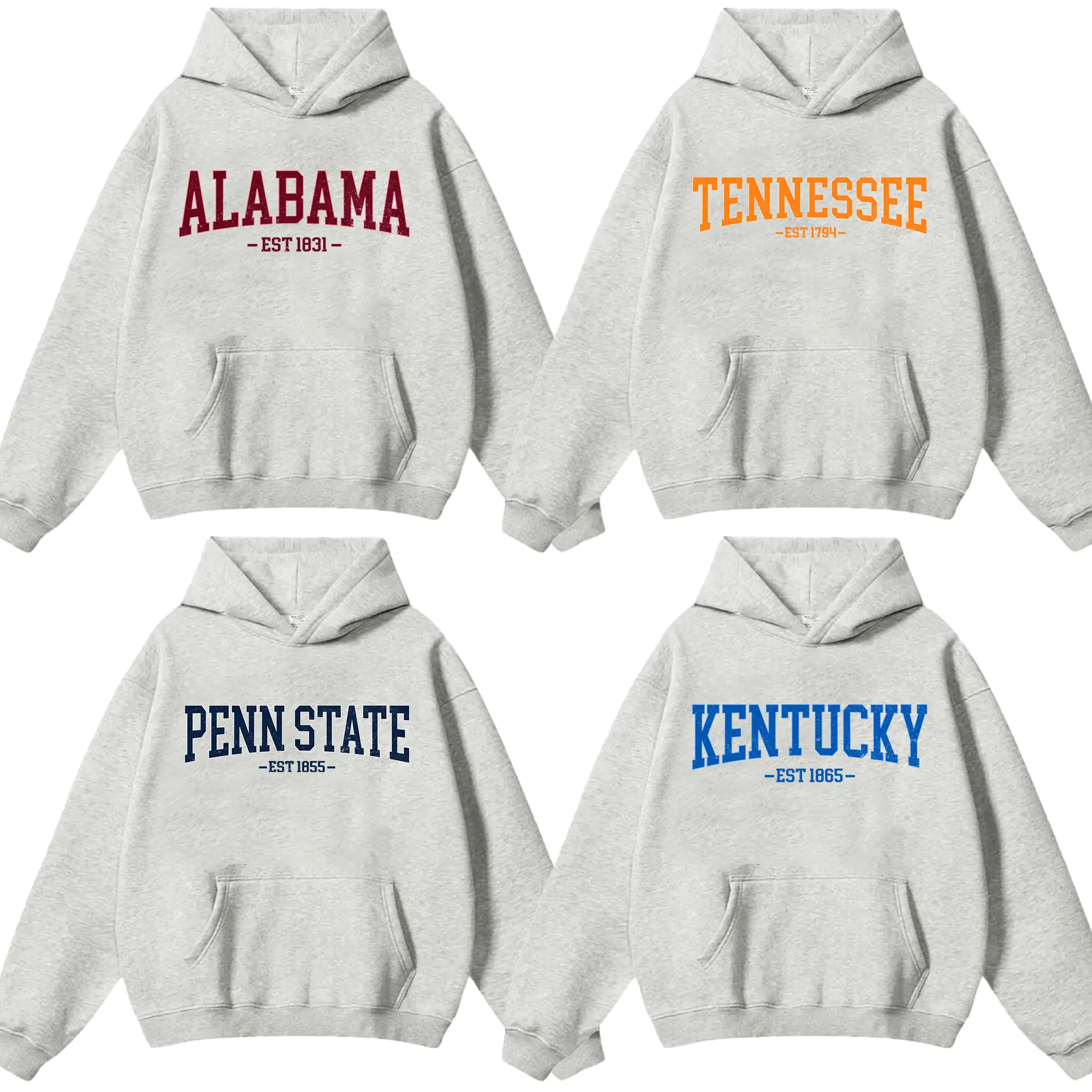 Vintage Varsity College Hoodie – Distressed Athletic Style, Unisex Fleece Hooded Sweatshirt, Cozy Casual Outfit for Students, Campus Wear, Gift for Friends & Family