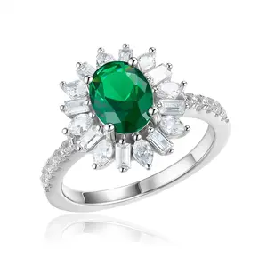 Vintage Crown Emerald Ring