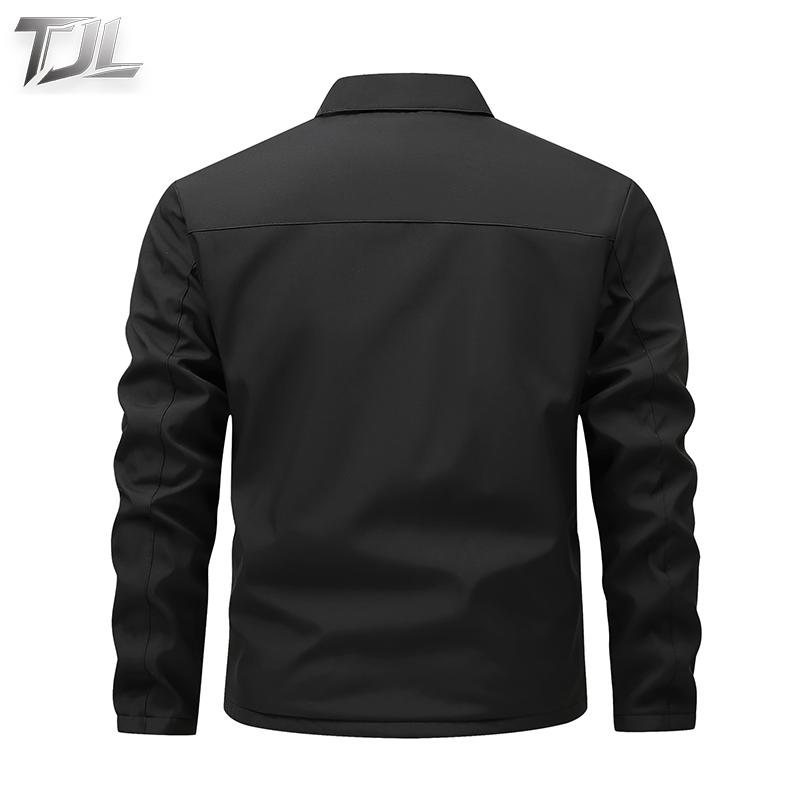 TJL Men's Black Jacket - Lightweight Stylish Zip-Up Outerwear | Classic Fit | Versatile Everyday Coat mens  winter  jacket mens  zip  up bg a the label
