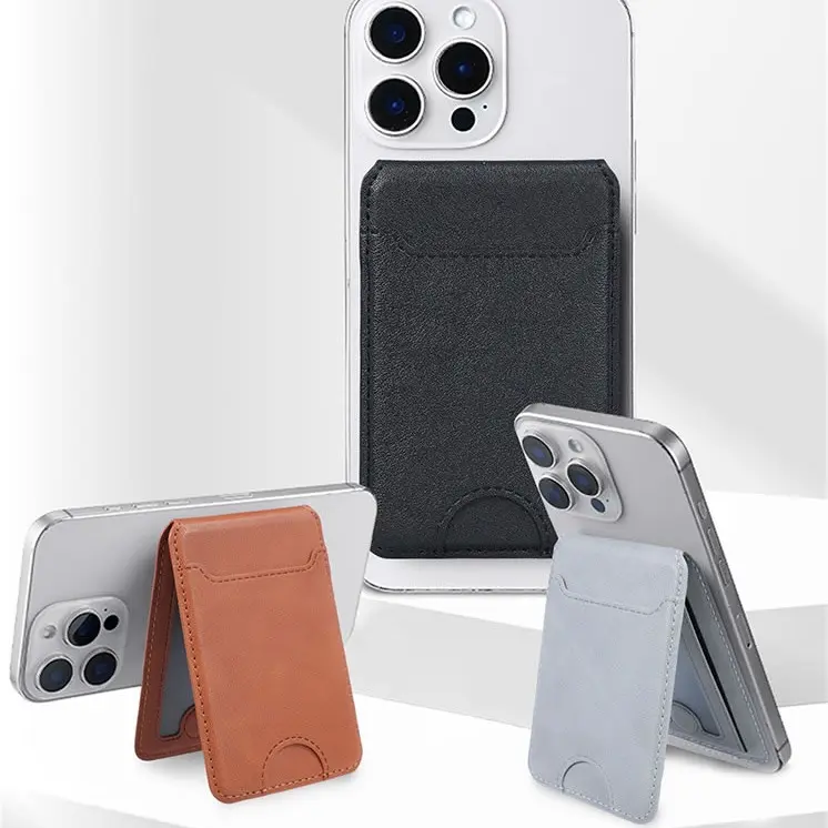 Eredtree MagSafe Wallet for iPhone 17/16/15/14/13/12 Series Strong Magnetic Card Holder Ultra-Thin Vegan Leather 3 Slots RFID Blocking No Falling