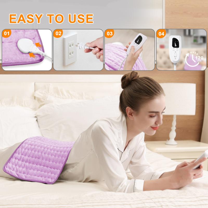 Heating pad for targeted precise application, portable, 6 heating levels, quickly heats up to 140 ° F, automatically shuts off in 2 hours, leg, shoulder, knee, neck heating - machine washable, ideal gift for parents' holidays, ideal gift Heating pad for targeted precise application, portable, 6 heating levels, quickly heats up to 140 ° F, automatically shuts off in 2 hours, leg, shoulder, knee, neck heating - machine washable, ideal gift for parents' holidays, ideal gift