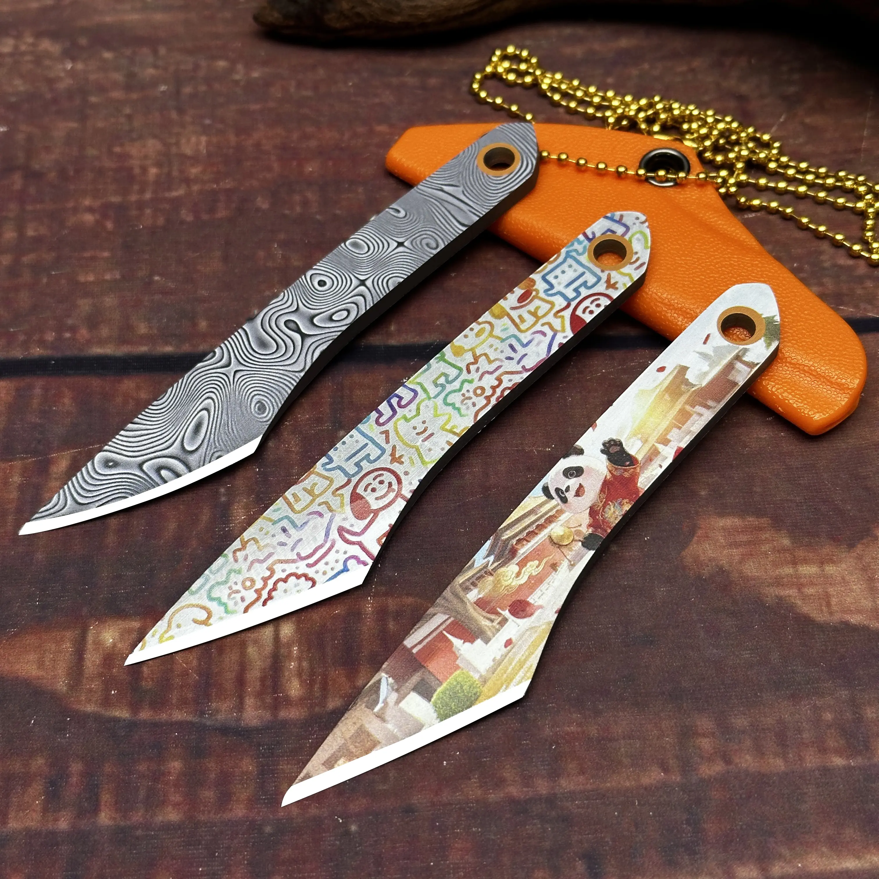 Portable camping tool knife, fruit knife, sharp blade, lathe tool