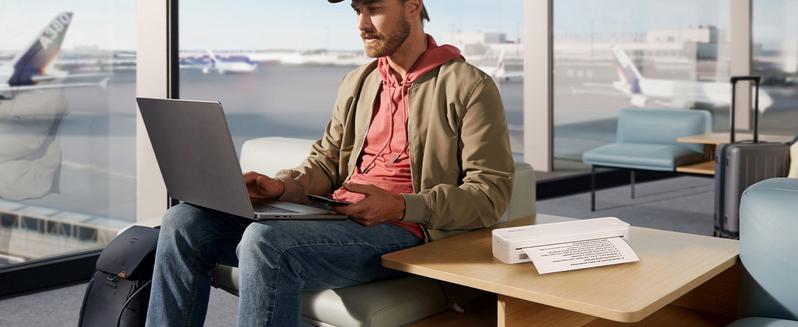 JADENS Portable Printers Wireless for Travel, Support 8.5" X 11" US Letter, Bluetooth Thermal   Inkless Printer Compatible with Phone & Laptop