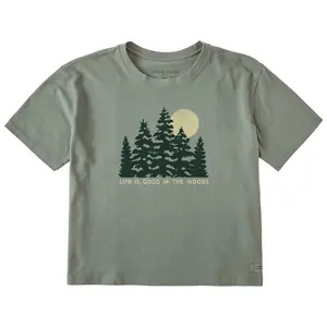 Women's Life is Good in the Woods Short Sleeve Crusher Boxy Tee