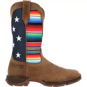 Women Lady Rebel by Durango Women's Dusty Brown Serape Flag Western Boot