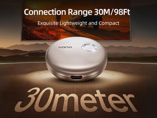 llano T1 Wireless HDMI Transmitter Adapter, Wireless Transmitter, Streaming Media Video/Audio/File HDMI Wireless Extender from Laptop, PC, Smartphone to HDTV Projector Monitor