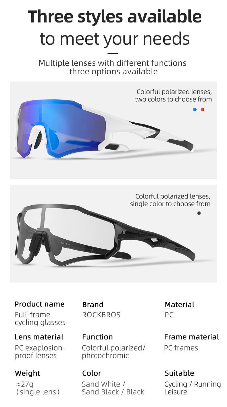 ROCKBROS Polarized Sunglasses for Men Women UV400 Protection Cycling Bike Glasses Lightweight Frame Driving Sunglasses ROCKBROS Polarized Sunglasses for Men Women UV400 Protection Cycling Bike Glasses Lightweight Frame Driving Sunglasses