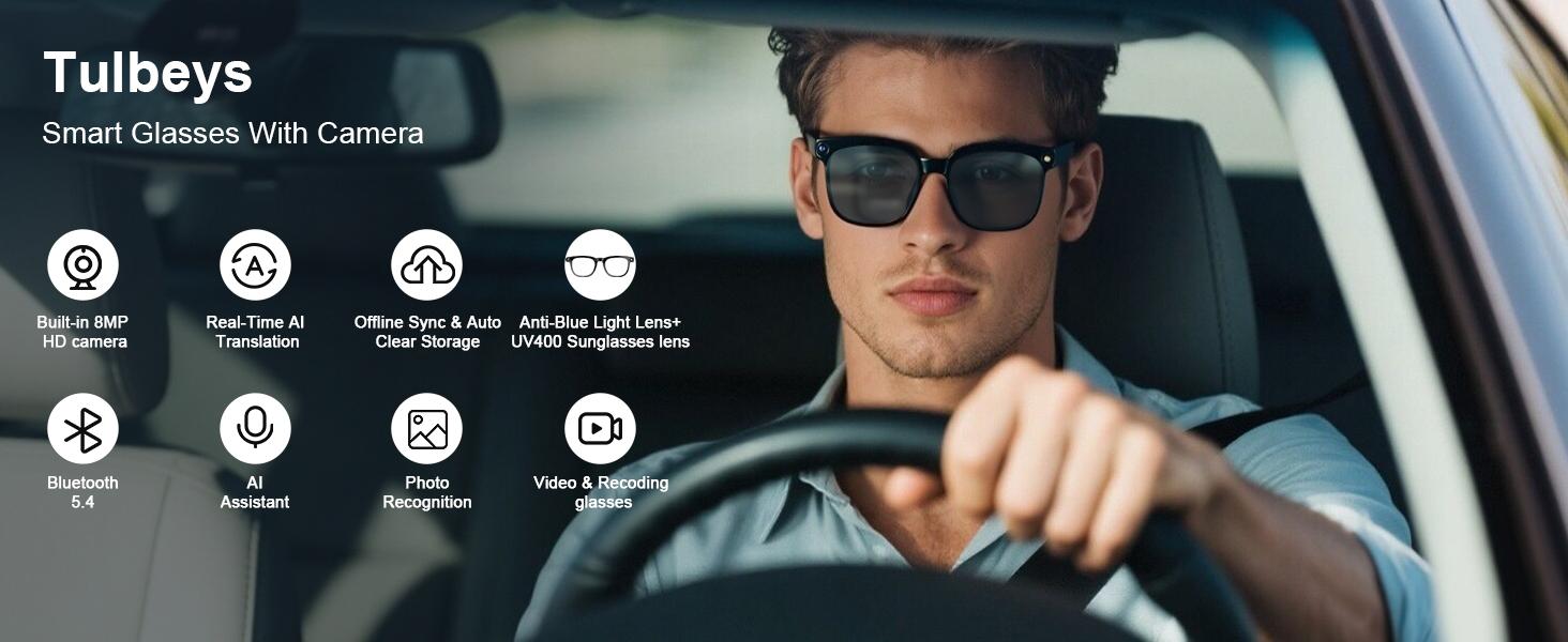 Smart AI Camera Glasses