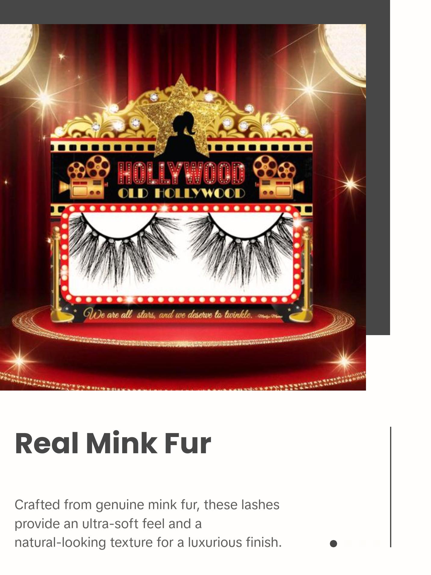 Gozen AUDREY by Hollywoodlash – 25mm Real Mink Fur False Eyelashes | Elegant, Reusable Lashes Up to 20x | Dramatic Eye Look | Flexible Band