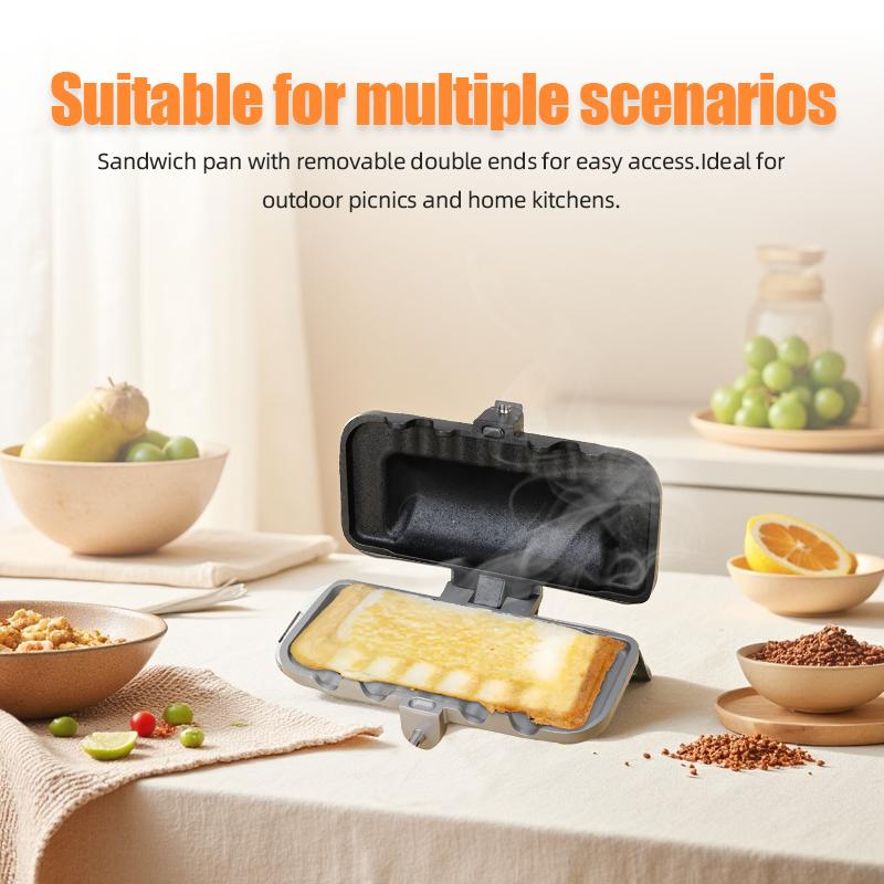 JASISS Kitchen Sandwich Grill Pan—Suitable for induction cooktops and gas stoves, it's the perfect choice for home kitchens,An excellent gift choice for Christmas and New Year.
