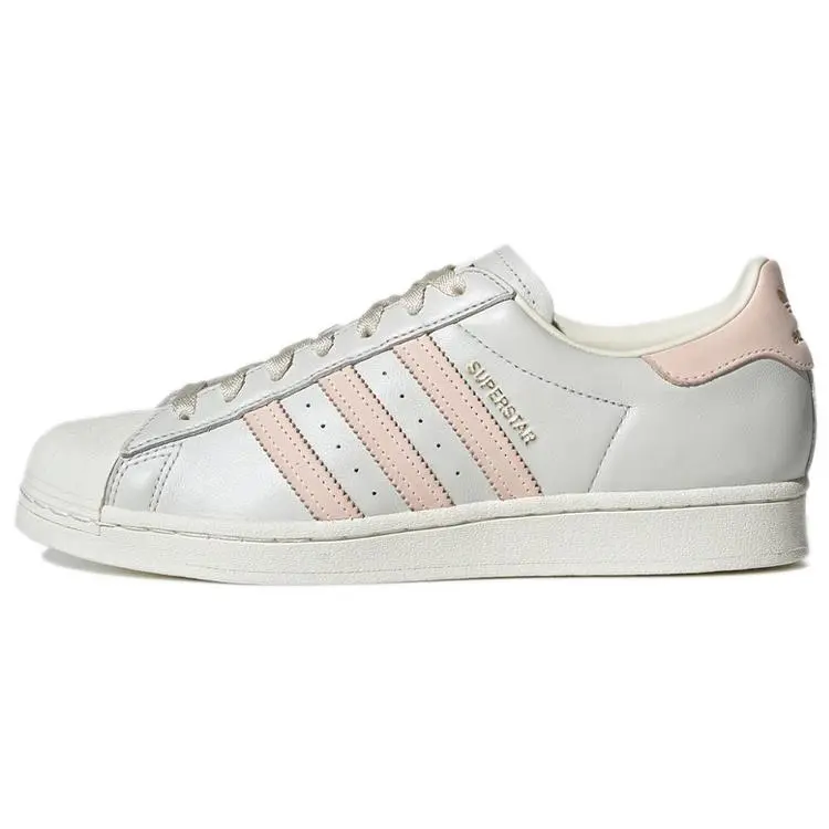 Women's Adidas Originals Superstar Low-Top Sneaker, Unisex Trainer, Casual Athletic Sports Shoes, Grey-Pink Flats