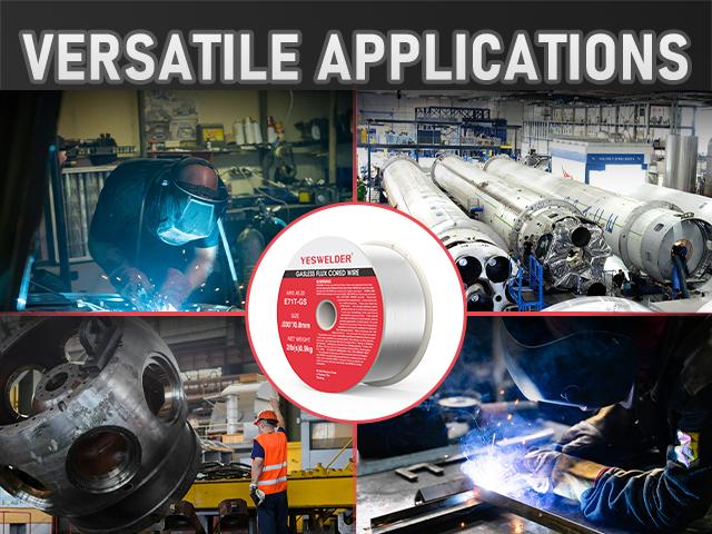 YESWELDER E71T-GS Gasless Flux Core MIG Welding Wire | 3 Packs 2LB Spool .030"/.035" Diameter Self-shielded Mild Carbon Steel MIG Wire