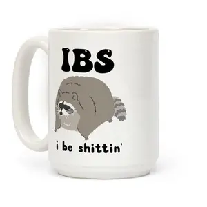 Ibs Raccoon Ceramic Coffee Mug – Reusable, Washable Office Drinkware for Coffee, Tea & Beverages, Gift for Women for Men