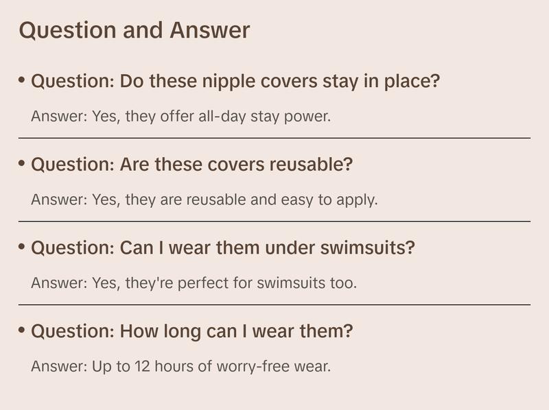 Nippies Double-Sided Sticky Nipple Covers - Reusable Breast Pasties - One Side Sticks To You, The Other Sticks To Your Clothes - Stay Put In Place