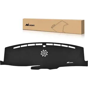 Nilight Dash Cover for Ford Explorer 2020 2021 2023 2024, Custom Fit Suede Dashboard Mat Non‑Slip Sunshade Glare Protector Interior Accessories Black