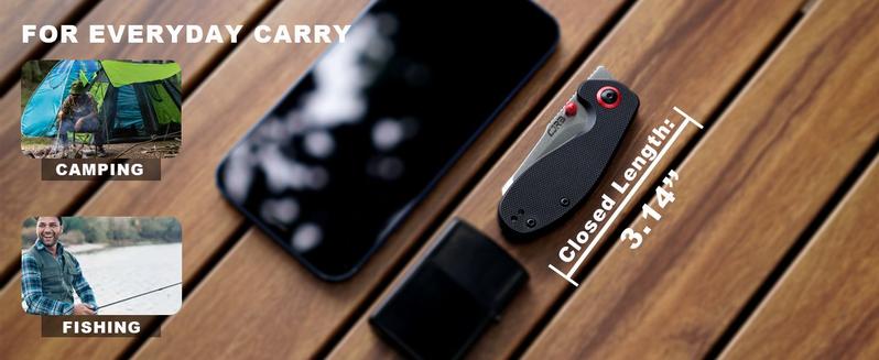 CJRB Maileah Pocket Knife with 2.39” AR-RPM9 Steel, G10 Handle, Ideal for Outdoor Tool Knife, FathersDayGift, Survival Tools, and Self-Defense for Women