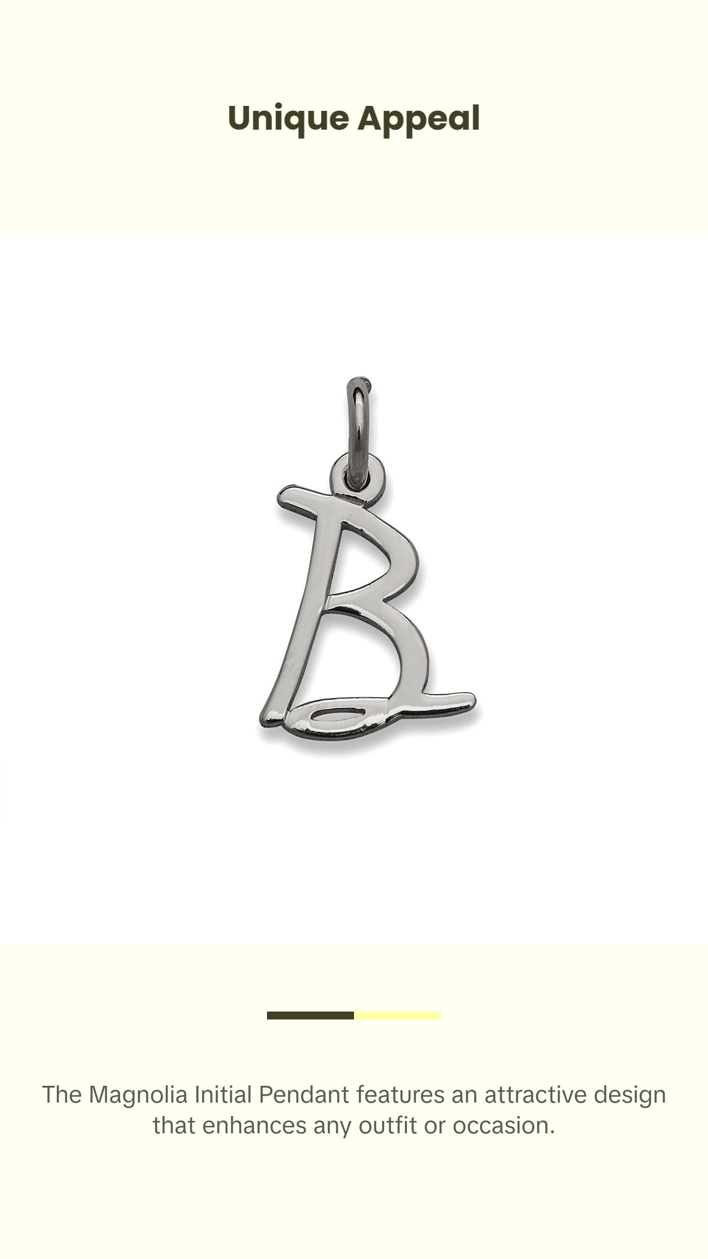 Magnolia 925 Sterling Silver Initial Pendant
