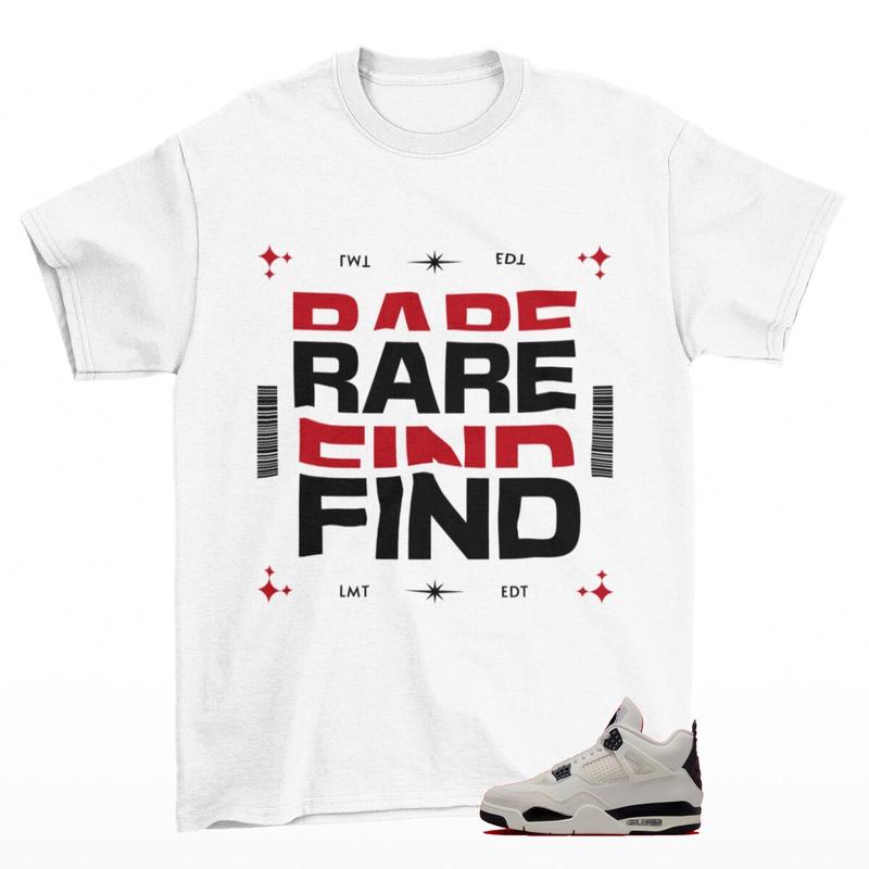 Rare Find Jordan 4 Flight Club Matching Sneaker Tee Shirt White