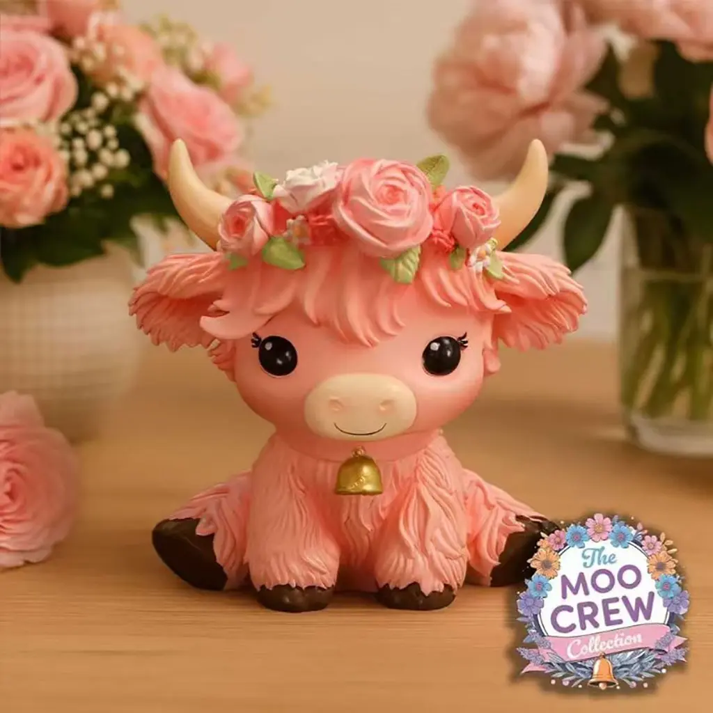 Cute Highland Cow Figurine, Resin Animal Sculptures, Home Decor Ornament, Cow Ornaments, Desktop Decoration, Gift Present, Decorations and Ornaments, Adorable Tabletop Accessory, Animal Figurines, Decorative Piece, Decoration Figure