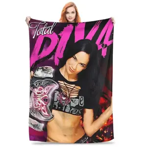 Liv Morgan Wrestling Blanket Ultra Soft Flannel Fleece 280GSM Cozy Warm Bedroom Couch Sofa Travel Decor Female Wrestler Graphics Birthday Christmas Gift for Fans Women Girls Men Kids WWE Divas Champion