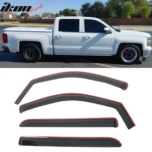 Window Visors for Chevy Silverado GMC Sierra 1500 2500 Crew Cab 2014-2019