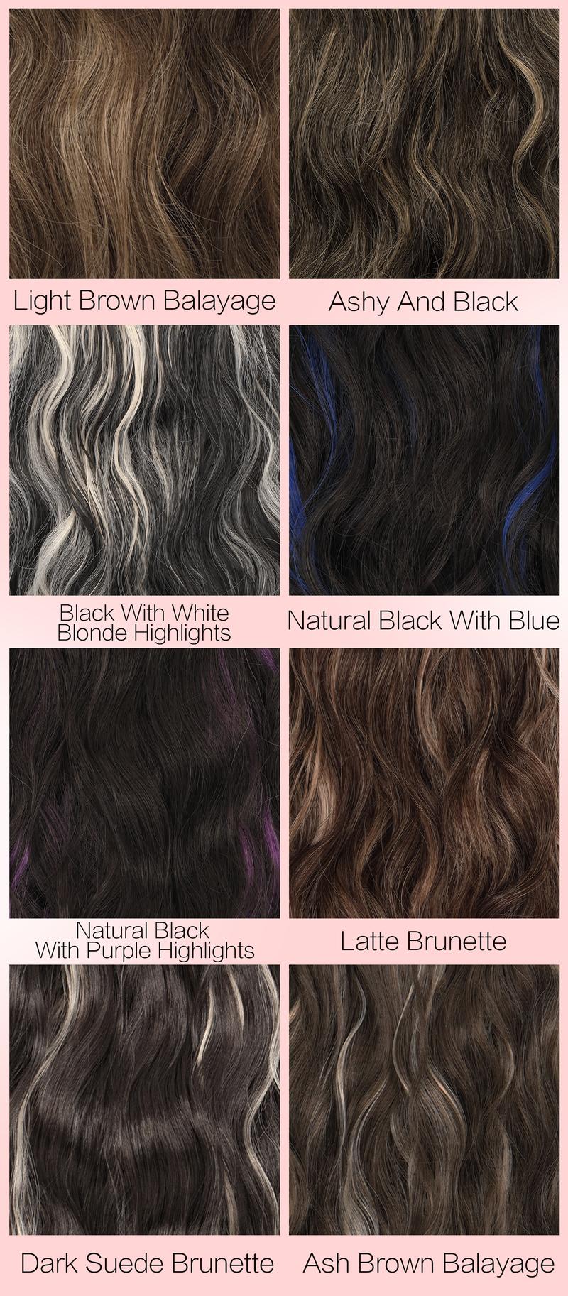 【QBEAUTY 】24 Inches Invisible Clip- in Synthetic Hair Extensions Thick Natural Hairpieces Double Weft 4/3/2 Secure Clips Long Wavy Secret Hairpiece for Women