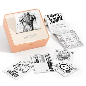 HPRT S2 Mini Sticker Maker, Portable Label Printer with 1 Roll Sticker Paper, Ideal for Study Notes, Text, Sticker, Memo, Checklist, Labels, DIY, Multiple Templates, Support 57mm Width Label