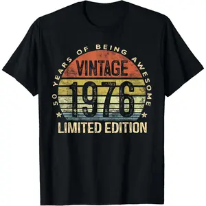 Vintage 1976 Limited Edition 50-Year-Old 50th Birthday T-Shirt