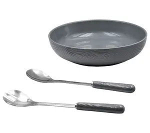 Temp-tations Woodland Nostalgic 3qt Serving Bowl w/ Serving Spoons