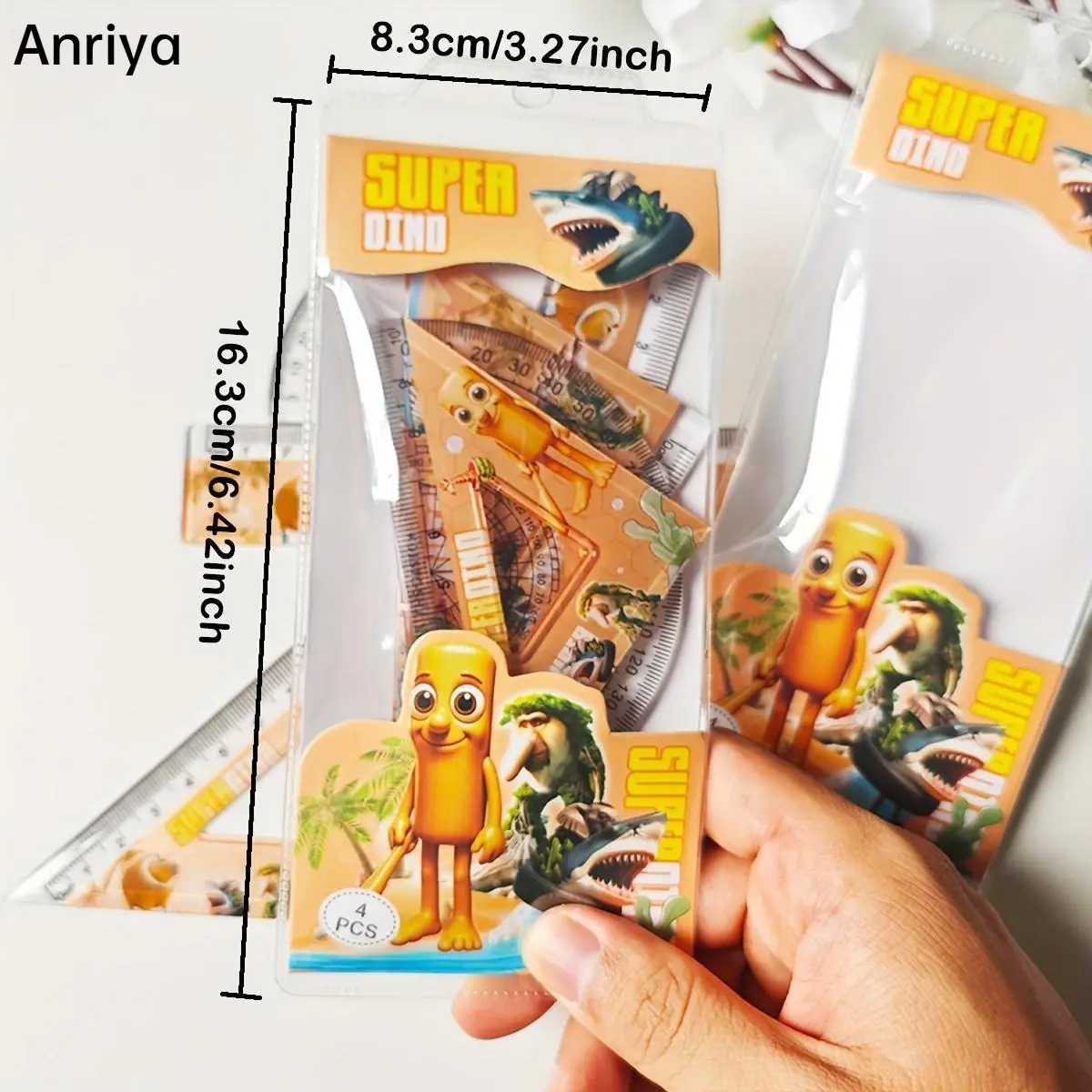 Back to school shopping-4pcs Sahur Themed Cartoon Measuring Rulers - Whimsical Italian Brain Candy Design, Office & Teaching Use, Quirky Playful Office Stationery Essential, 4-Piece Ruler Set, Measuring Ruler, Four Piece Ruler Set