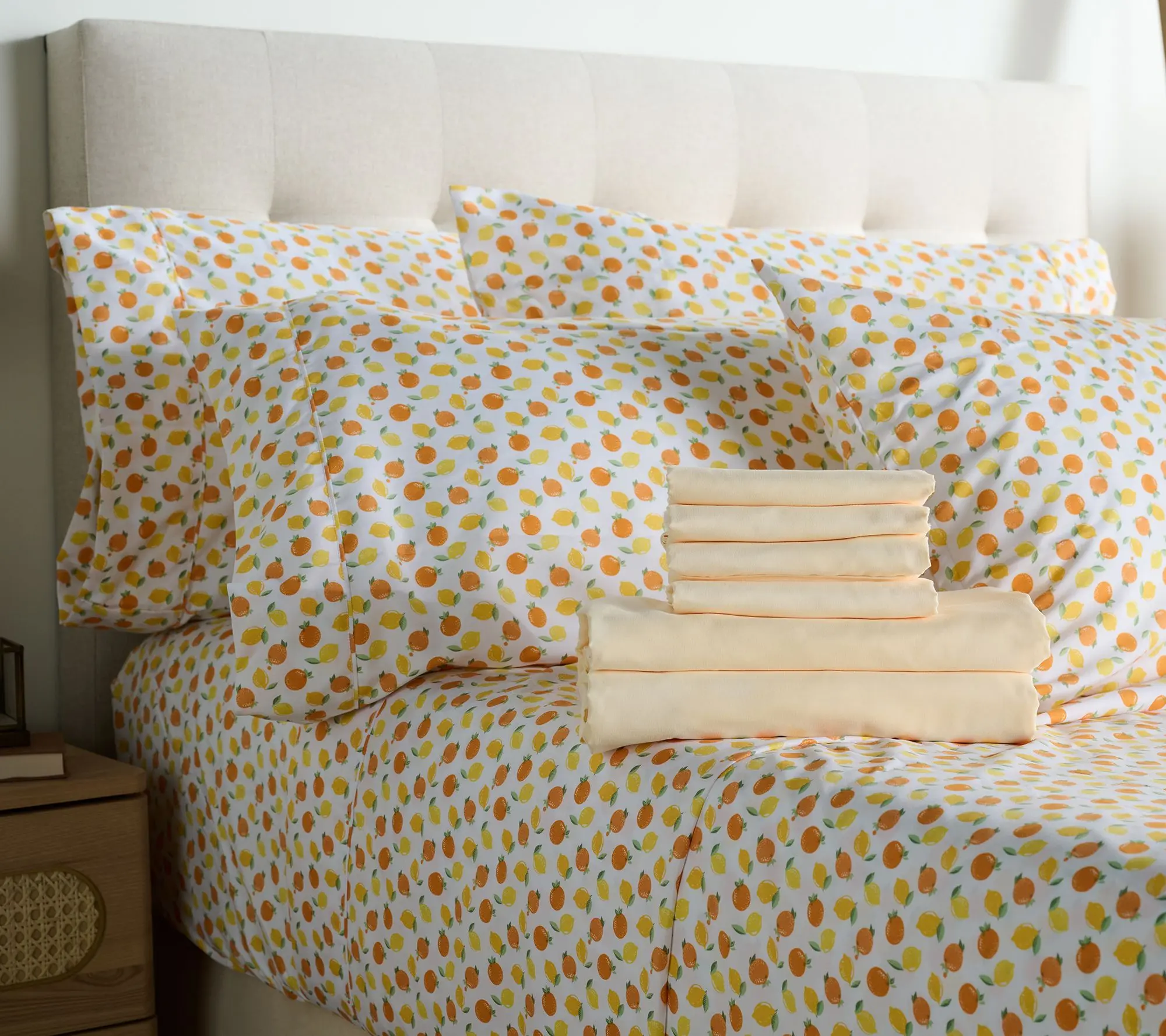 Home Reflections 2pk Double Brushed Sheet Sets with Extra Cases