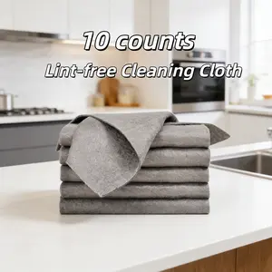 10 Counts Thickened Magic Cleaning Cloth, Microfiber Streak Free Cloth, Reuseable Magic Fiber Towels Rags, Cleaning cloths with multipurpose use, miracle cloths for glass, kitchen and vehicle windows