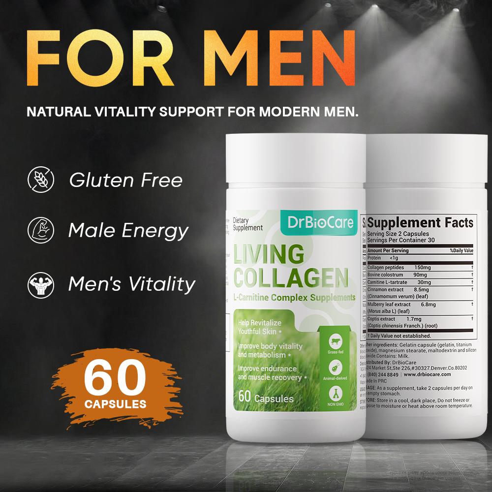 【Force】DrBioCare L-Carnitine Complex Supplement New Formula – Daily Energy, Muscle Support, Endurance Enhancement, No Herbs