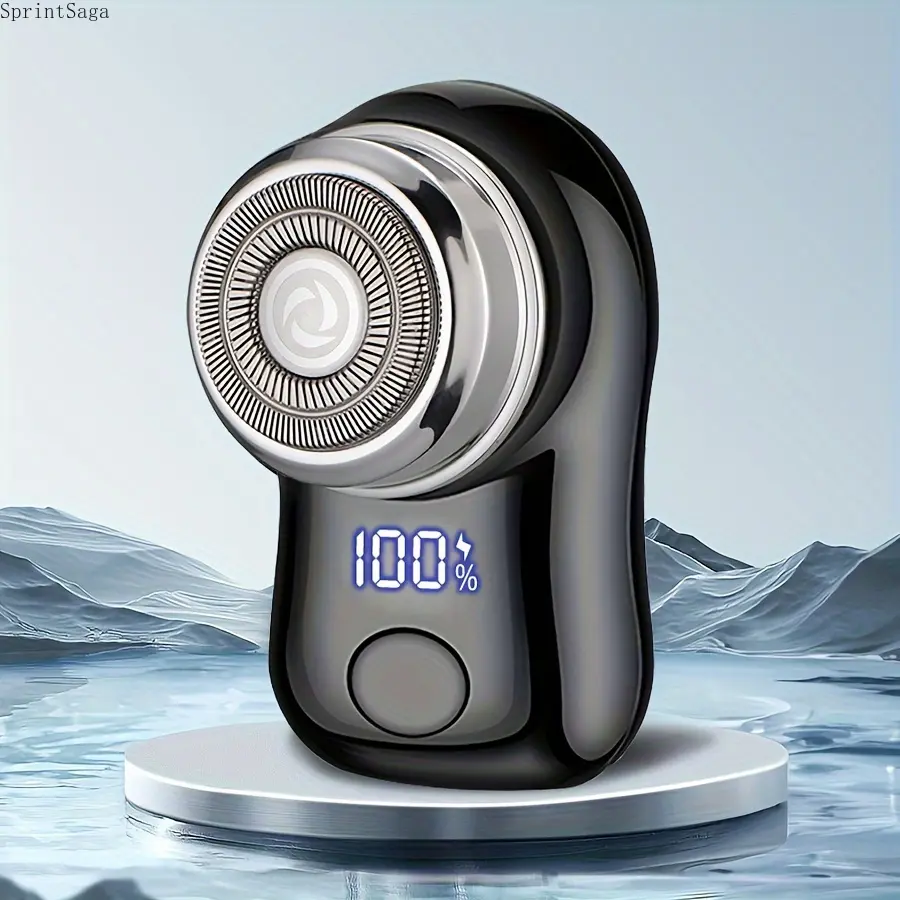 Men’s USB‑Charging Electric Shaver with Digital Display, Compact Portable Razor for Business Travel, Perfect Father’s Day Gift