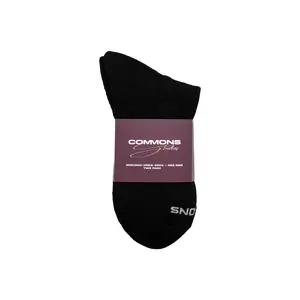 Commons Scrunch Crew Sock Black & Cream (2-Pack)