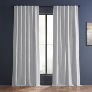 Half Price Drapes Vintage Textured Faux Dupioni Silk Curtain