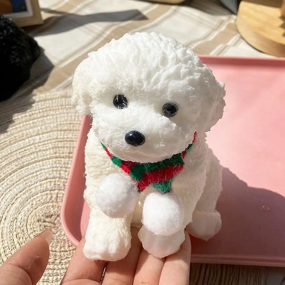 Big Taba Squishy Dog, Extra-Large Size Squishy Dog Stress Relief Toy for Adult/Kids, Cute & Soft Dog Design, Perfect Squeeze Toys Gift for Relaxation and Fun Party Favor (White, Teddy)