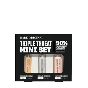 Triple Threat Mini Set, Includes Essential Lash Serum 1ml, Enhancing Lash Conditioner 1ml & Amplifying Brow Serum 1ml