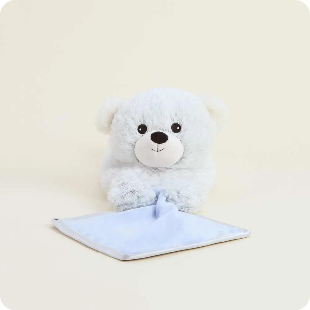 Marshmallow Bear Blankie Warmies Weighted Stuffed Animal Sensory Cuddle Box