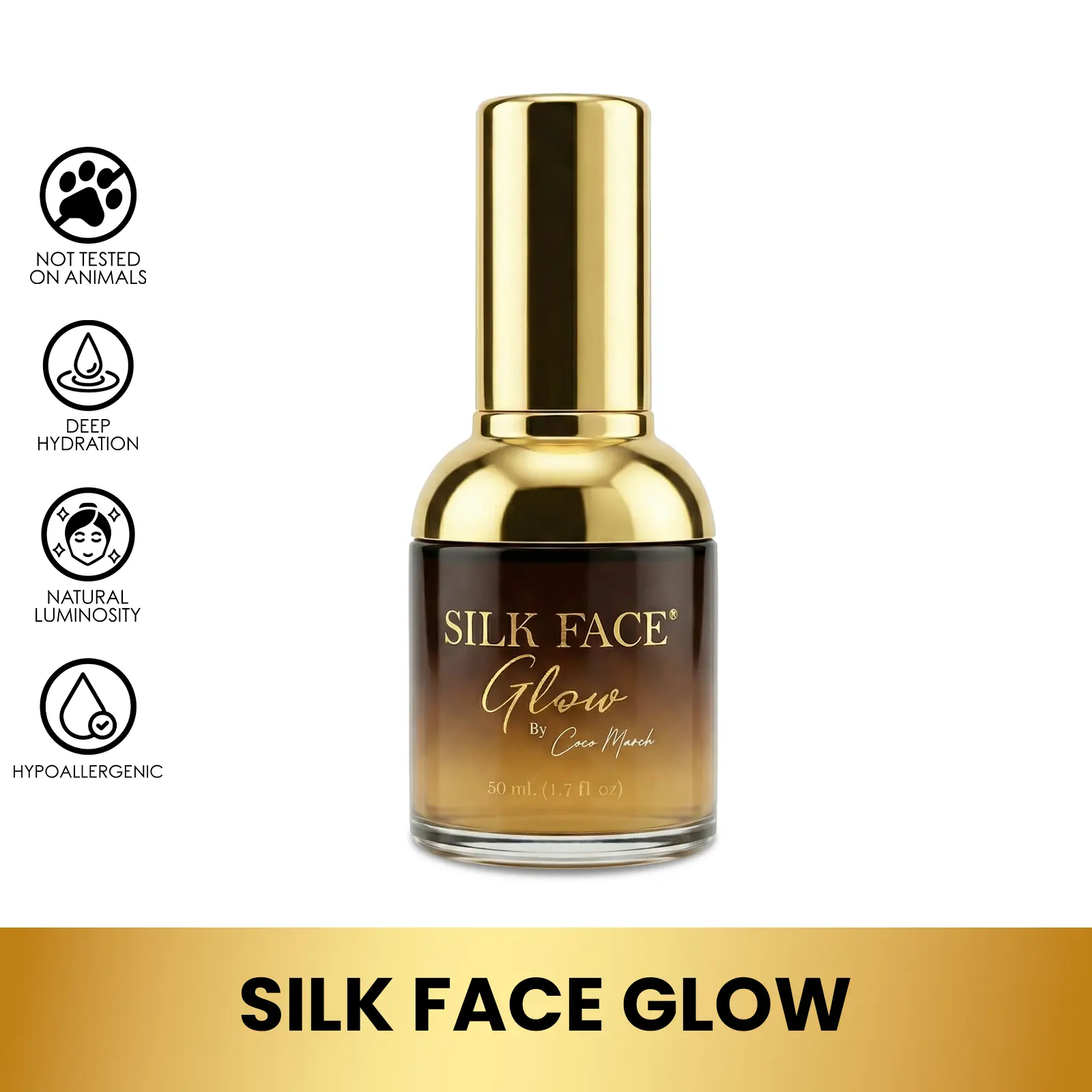 Cocó March Silk Face Glow, Anti Aging Facial Mist Spray, Nourishing, Hydrating and Moisturizing, Fine Lines Reduction, 1.7 fl oz