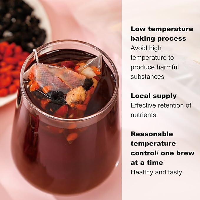 30Bags Goji Maca Ginseng Herbal Tea, Eight Treasures Blend, Organic Daily Vitality TeaTea for Men & Women 30Bags Goji Maca Ginseng Herbal Tea, Eight Treasures Blend, Organic Daily Vitality TeaTea for Men & Women