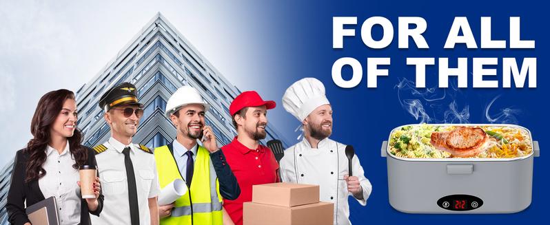 【Dicorain】New Style Electric Lunch Box with Temperature Control Function, 100w Heated Lunch Box 1.8L Portable Food Warmer for Adults, 12/24/110v Heating Lunch Box for Car/Truck/Office with Thickened Bag